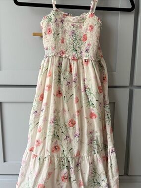 GAP Cream Sundress with Pink & Purple Floral Print